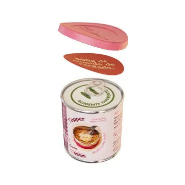Topper carne 300g detalhe tampa